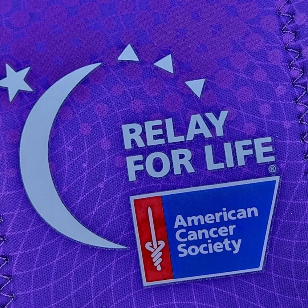 💜NWOT American Cancer Society Relay For Life Purple Soft Armband Phone Holder